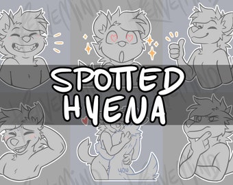 Basic Sticker Pack Lines - Hyena (spotted)
