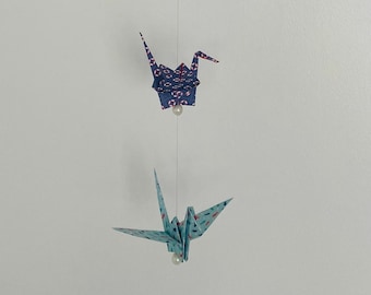 Guirlandes de grues en origami, thème océan