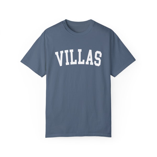 Villas, Comfort Colors, Unisex Garment-Dyed T-shirt, Blue Jean