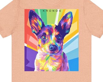 Geschenkidee / Hundeporträt-T-Shirt / Süßes Hunde-T-Shirt / Originelles Hunde-T-Shirt / Einzigartiges Hunde-T-Shirt / Einzigartiges Hunde-T-Shirt