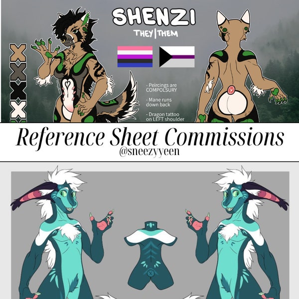 Furry Custom Commission: Reference Sheet