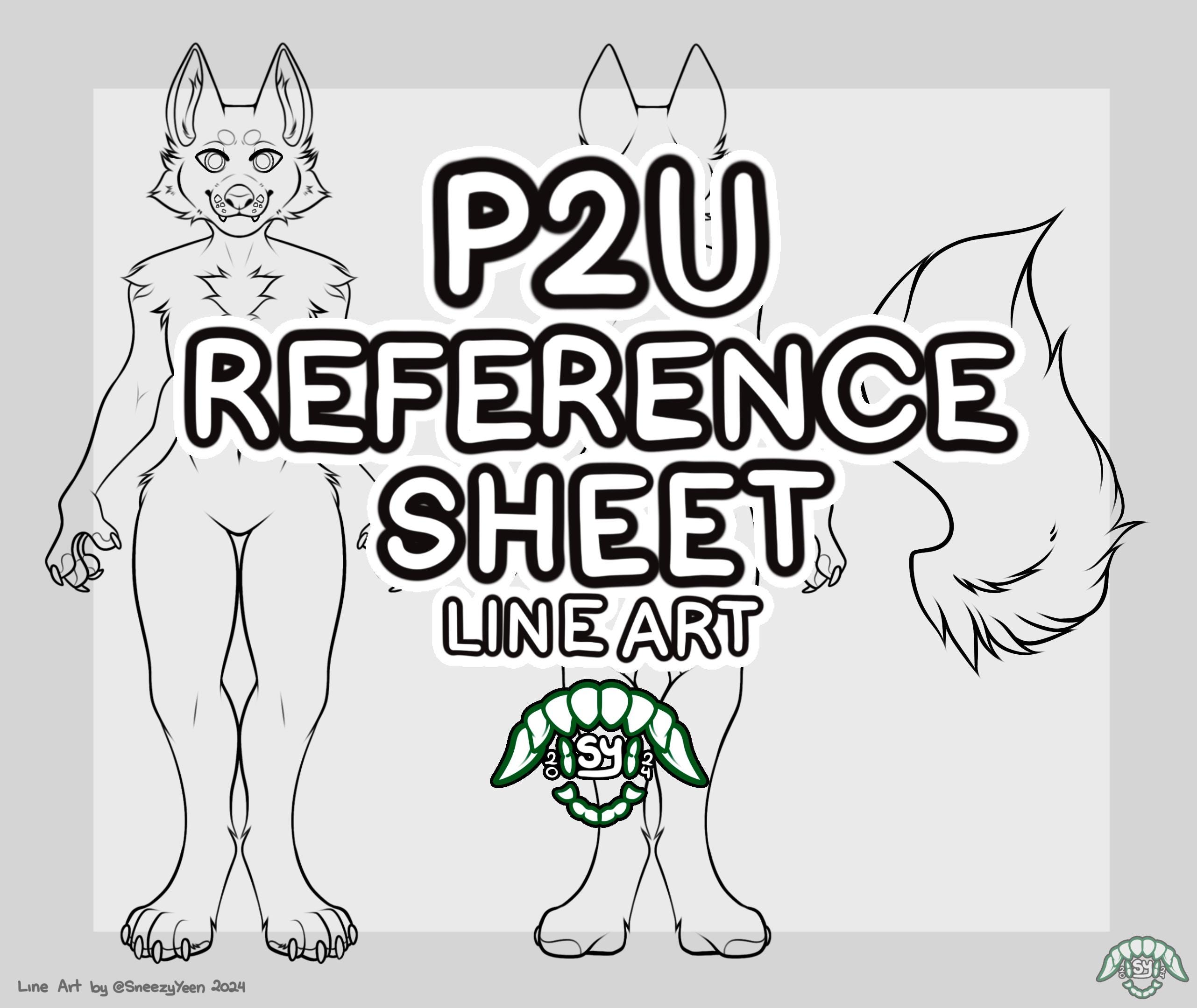 FULLY CUSTOMISABLE Reference Sheet Line Art Furry Fursona Base - Etsy