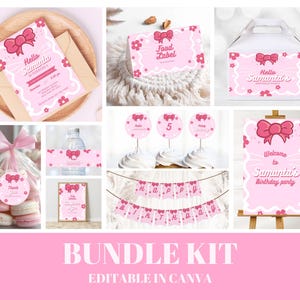 Cute Kitty Birthday Invitation, Editable Kitty Birthday Invitation, Kitty Digital Birthday Invitation, Cute Pink Birthday Theme, Kitty Invitation