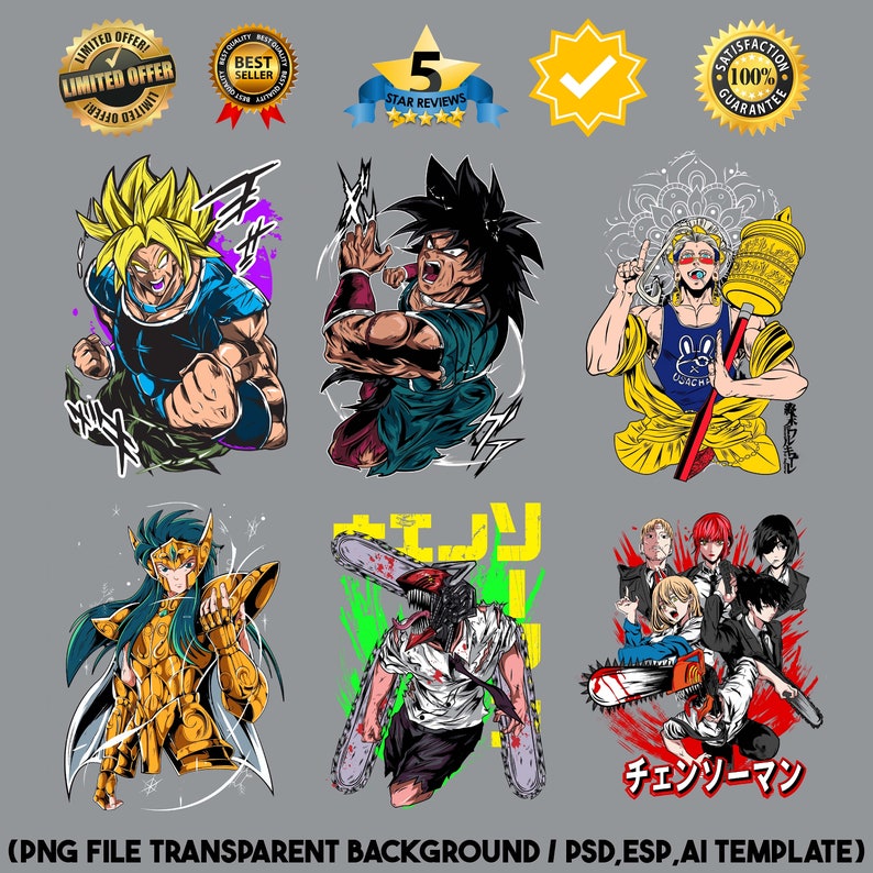 10,000 Anime Designs with Transparent Backgrounds PNG, PSD, EPS zdjęcie 3