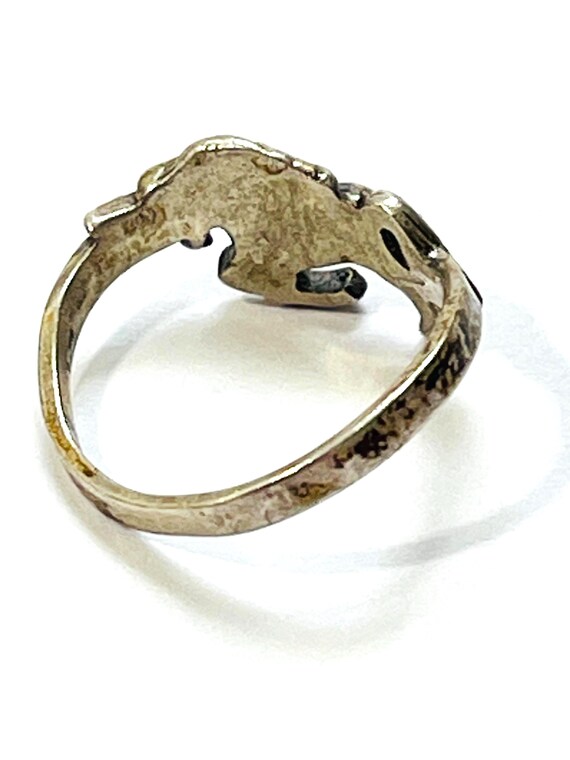 Sterling Silver Unicorn Ring – Small Offset Band … - image 3