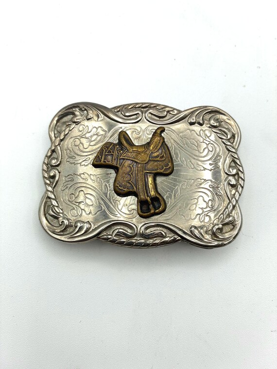 Western Belt Buckle/ Saddle/ Rodeo/ Vintage