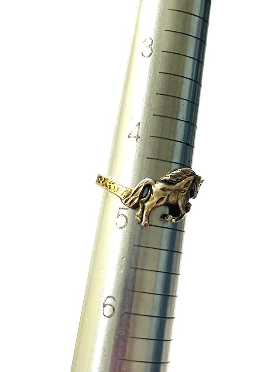 Sterling Silver Unicorn Ring – Small Offset Band … - image 9