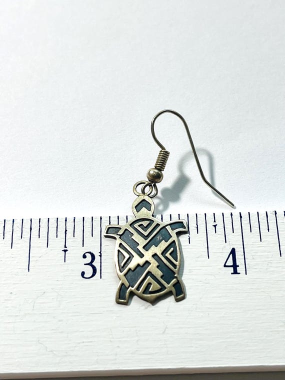 Sterling Native American Turtle Dangle Earrings, … - image 5