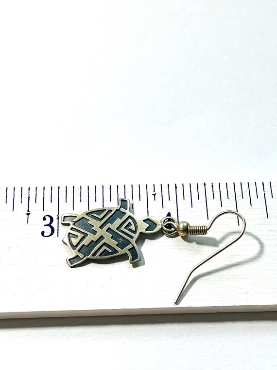 Sterling Native American Turtle Dangle Earrings, … - image 4