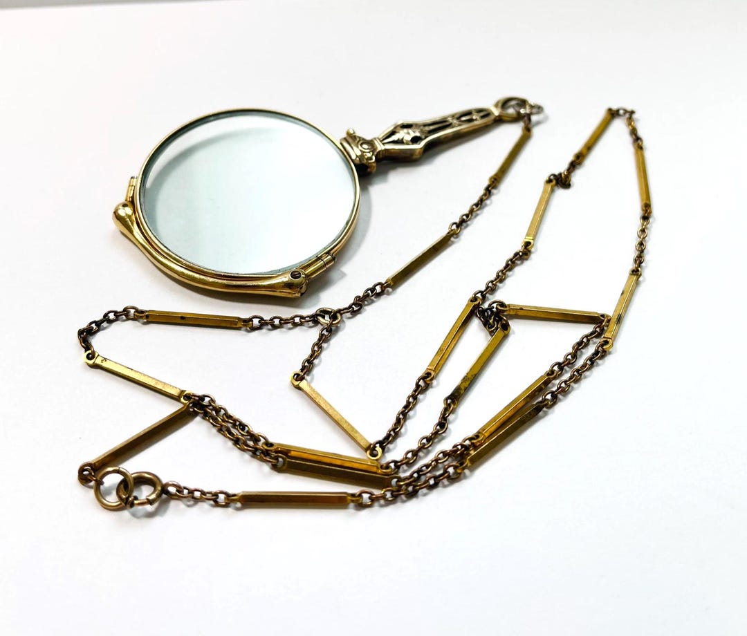 1890s Victorian Expanding Spectacles, Gold Filled, Folding, 22