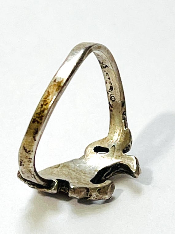 Sterling Silver Unicorn Ring – Small Offset Band … - image 4