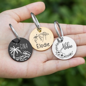 Pet Dog Tag Personalized,Dog Tags For Dogs,Custom Dog Tag,Stainless Steel Dog Tag For Dogs,Rose Gold Dog Tag,Engraved Pet ID Tag,Puppy Tag