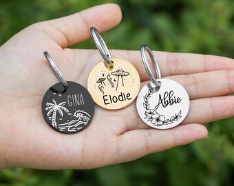 Pet Dog Tag Personalized,Dog Tags For Dogs,Custom Dog Tag,Stainless Steel Dog Tag For Dogs,Rose Gold Dog Tag,Engraved Pet ID Tag,Puppy Tag
