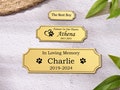Custom Engraved Plate,Memorial Name Plate for Pet Urn, Pet Memorial Plaque, Name Plate for Awards, Memorial Plaque, Memory Brass Plate