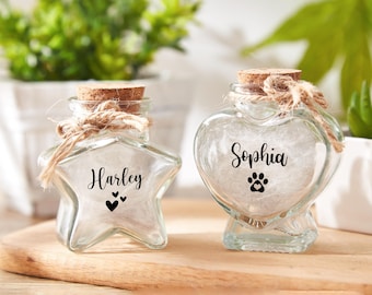 Benutzerdefinierte Pet Fur Erinnerungsglas, personalisiertes Glas-Denkmal, Haustier-Fell-Andenken, Haustier-Verlustgeschenk, Hundekatzen-Erinnerungsgeschenk, Regenbogenbrücke-Haustier