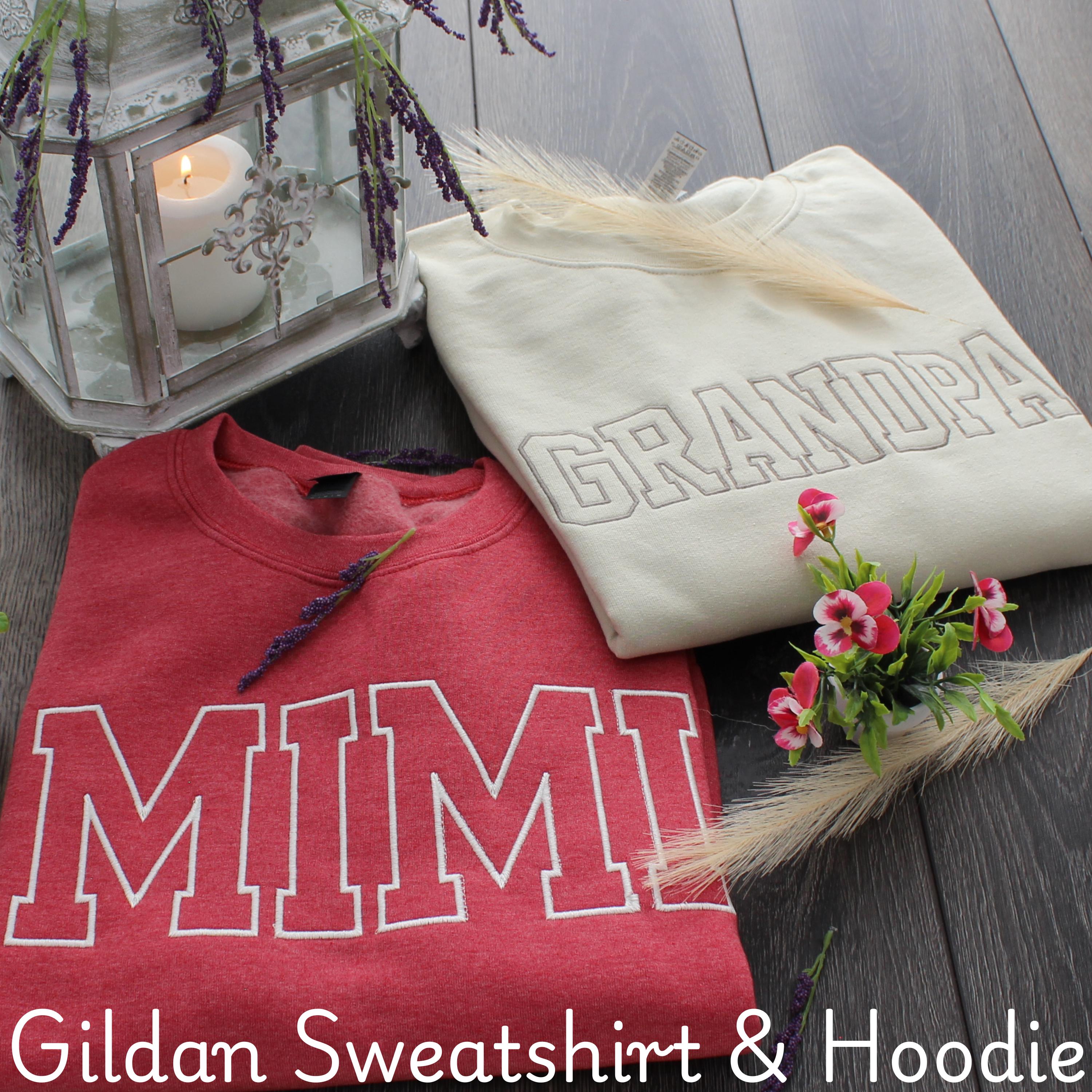 Embroidered Mama Sweatshirt® Grandma Shirt, Gigi Shirt, Gift for Grandma, Nana Shirt, New Grandma Gift, Embroidered Grandma, College Block