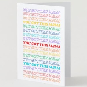 Tarjeta de apoyo imprimible para mamá. Tienes este regalo para mamá primeriza. Tarjeta de aliento para mamá. Tarjeta arcoíris para mamá. Descarga digital.