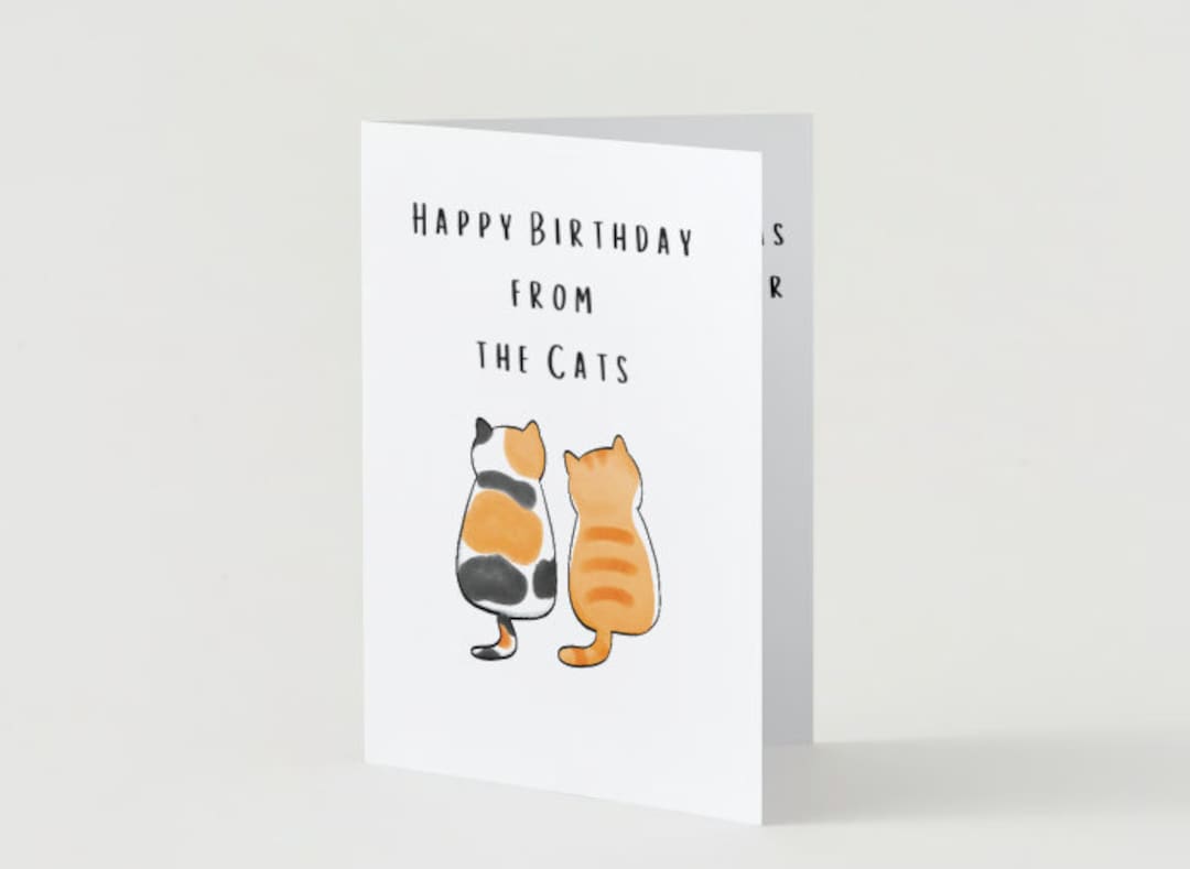 Printable Birthday Card From Cat: Cat Mom Gift (digital Download) - Etsy
