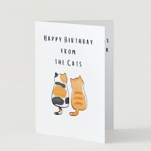 Carte d'anniversaire imprimable du chat. Joyeux anniversaire du chat. Cadeau d'anniversaire pour maman chat. Téléchargement numérique. Carte et cadeau d'animaux de compagnie pour leur humain.