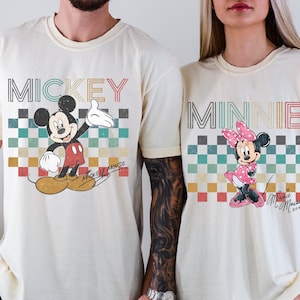 Vintage Mickey Minnie Shirt, Mickey Mouse Shirt, Retro Minnie Shirt, Mickey Minnie Matching Shirt, Disney Trip Shirt, Disneyland Shirt