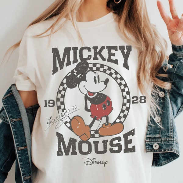 Retro Mickey Mouse shirt, vintage Mickey shirt, Disney vakantie shirt, Disneyland Mickey shirt, Magic Kingdom shirt, klassiek Mickey Tee