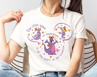 One Little Spark On Inspiration Shirt, Disney Figment T-Shirt, Disney Trip Shirt, Purple Dragon Shirt, Disney Epcot Shirt, Figment Shirt