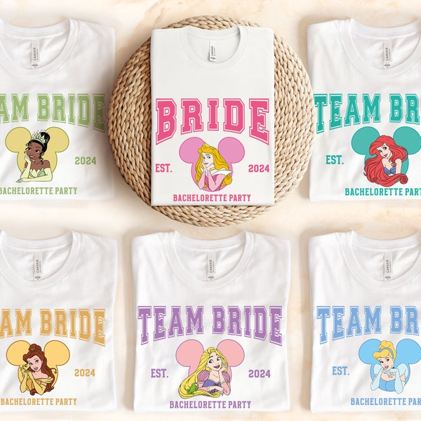 Disney Princesses Bachelorette Party Shirt, Disney Bridal Party Tee, Disney Bachelorette Tees, Disney Bridesmaid Shirts, Bachelor Party Tees