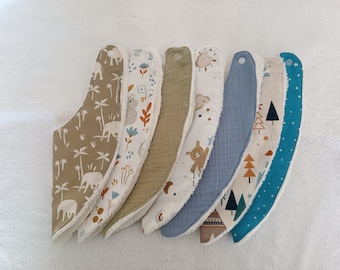 Blue-Green bandana bibs