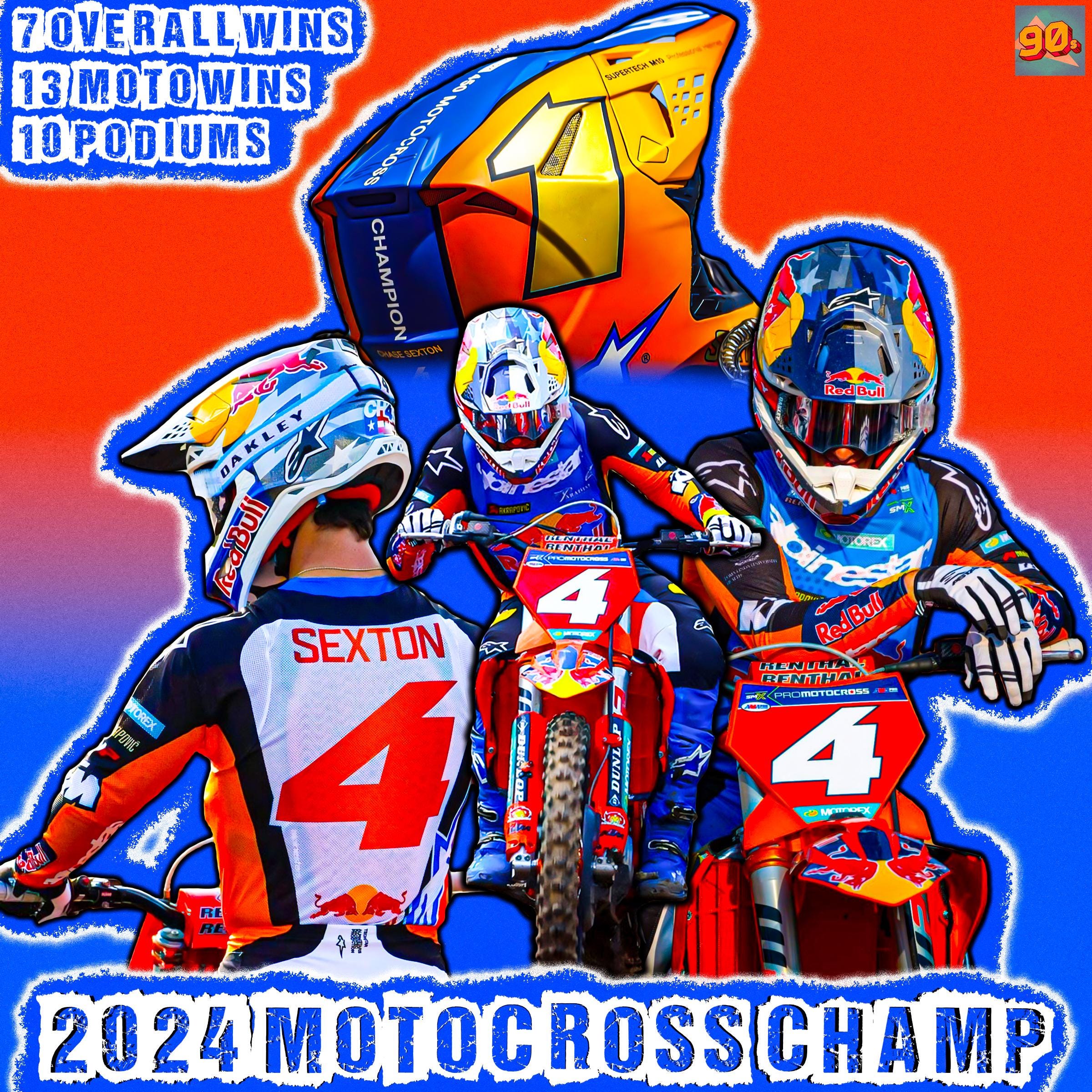 シャンチー ポスター Chase Sexton 2024 Motocross Champion Poster - Etsy
