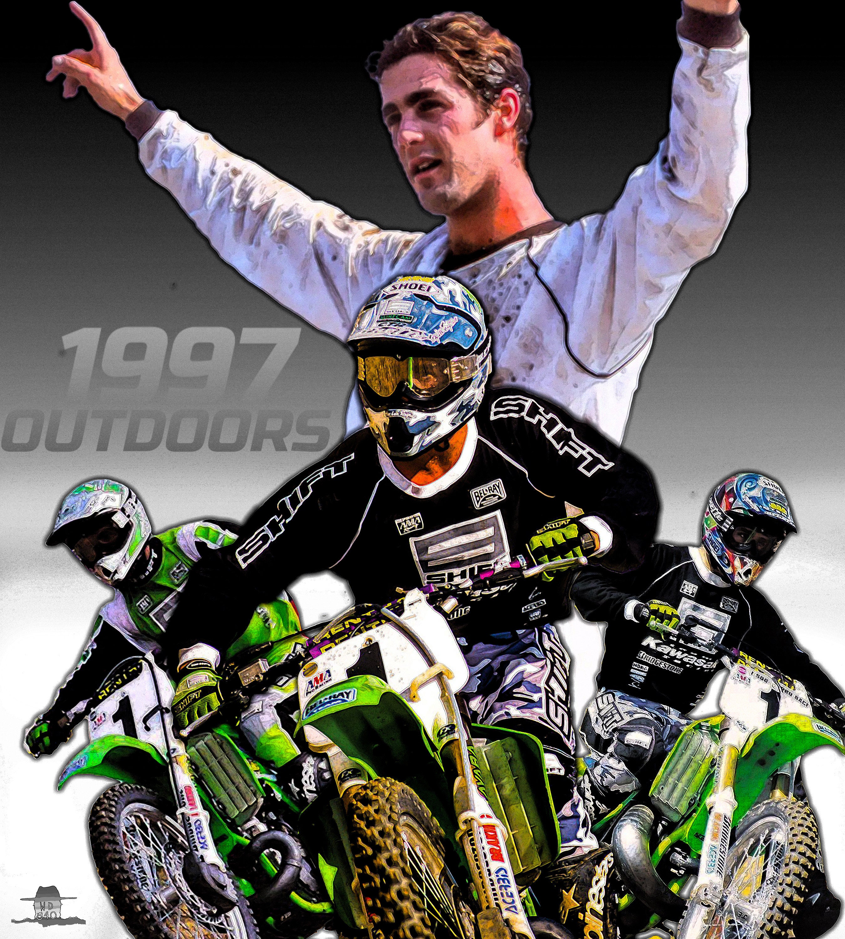 アクセサリー Honda Racing Poster MotoGP SBK Motocross Jeff Emig's 1997 Motocross Championship Poster - Etsy