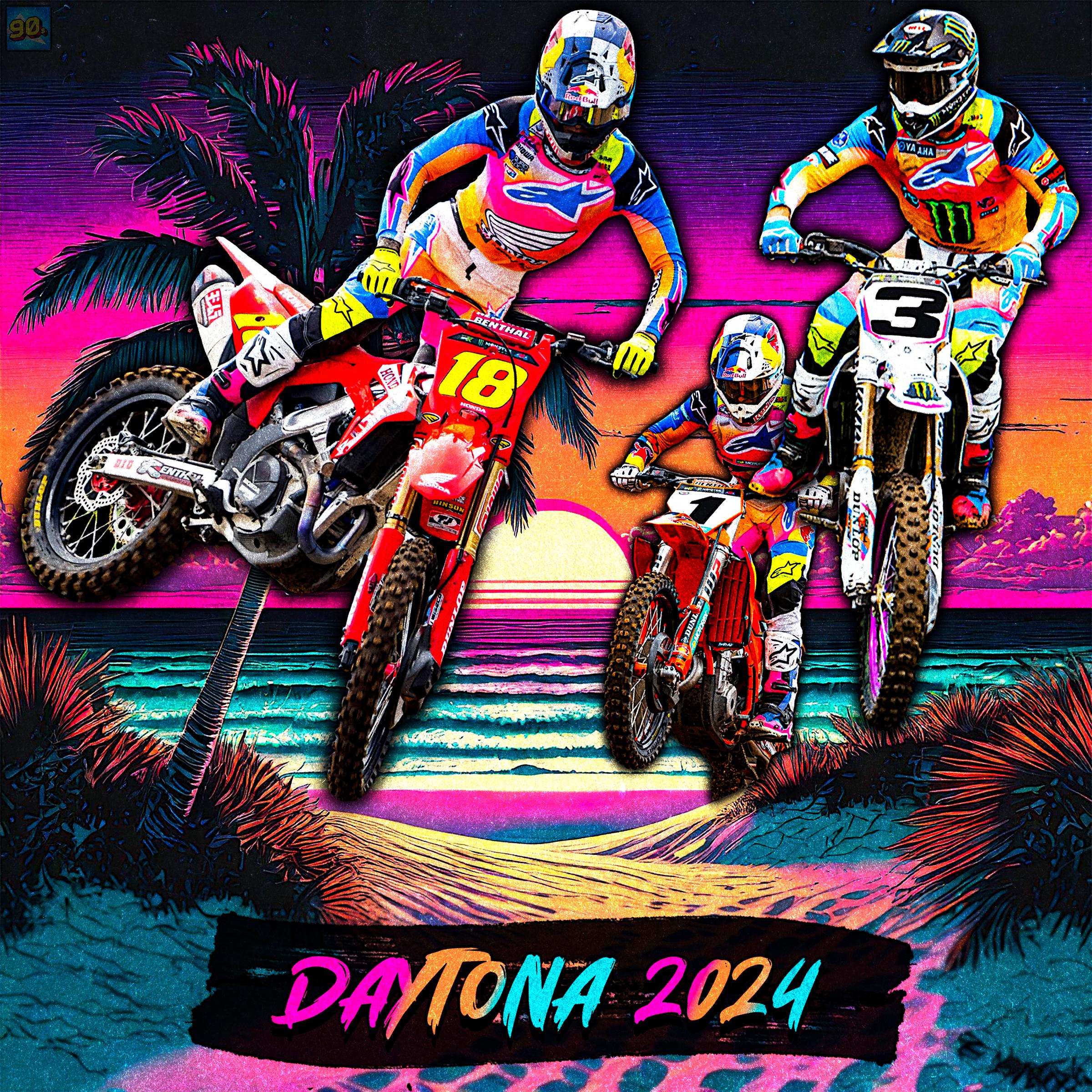 2024 Daytona Supercross Poster |jett Lawrence/eli Tomac/chase