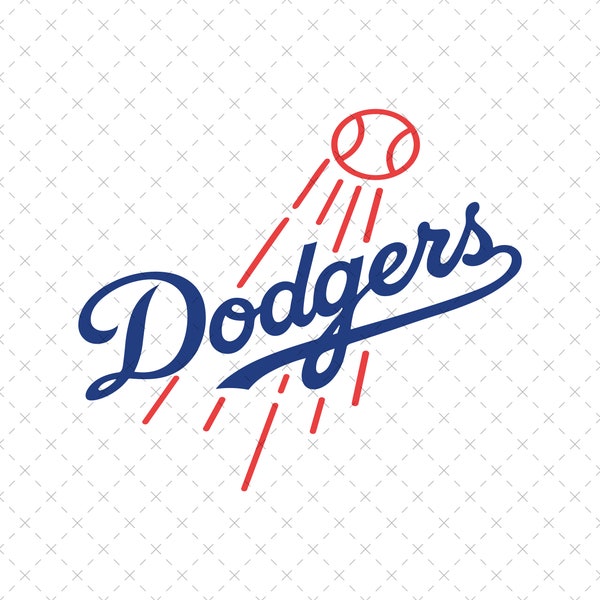 LA Fans, Dodger, Ball - Outline Digital Download, SVG, PNG, Cricut, Silhouette Cut File, vector Instant Download