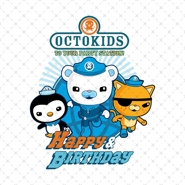 Octonauts Happy Birthday Graphic Svg Happy Birthday Octonauts Barnacles, Kwazii, Peso png Printable Shirt Digital Download