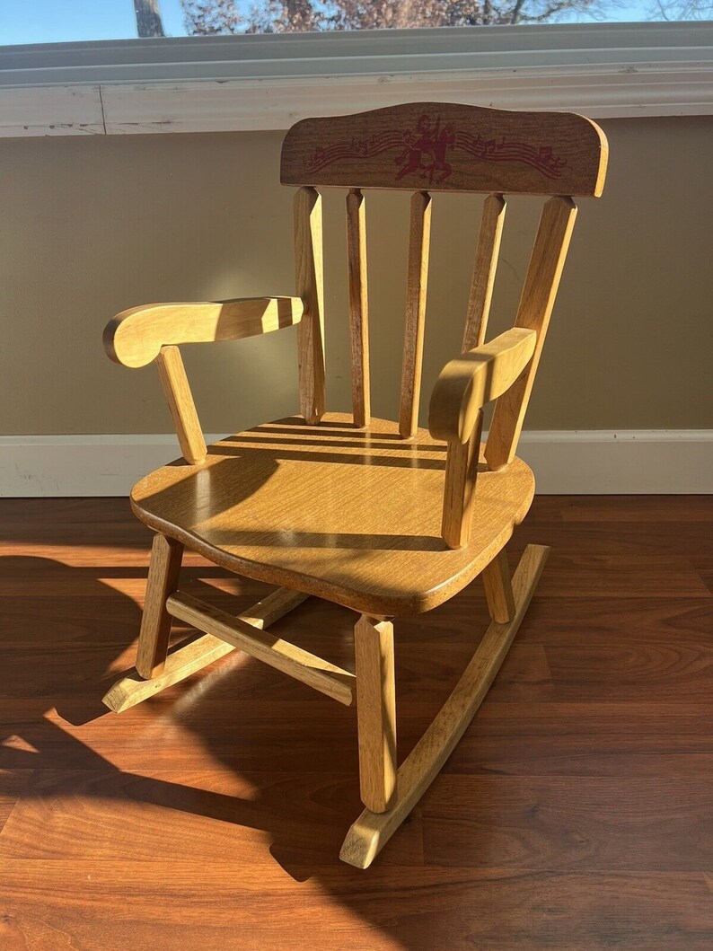 Vintage Childs Rocking Chair Music Box Etsy