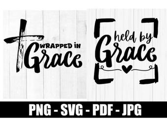 Grace SVG Bundle: Christian Faith Cut Files (Digital Download)
