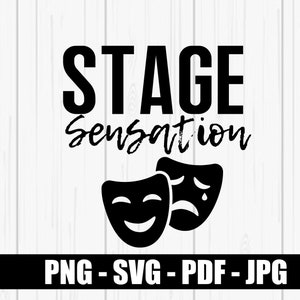 Actor svg Stage Sensation Descarga digital Archivos digitales svg pdf Descarga digital png Archivos SVG Archivos para Cricut Cricut svg Stage manager