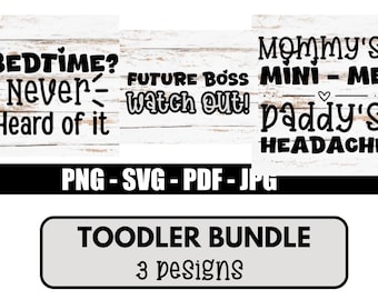 Funny Baby Quote SVG Bundle: Toddler Onesie Design (Digital Download)