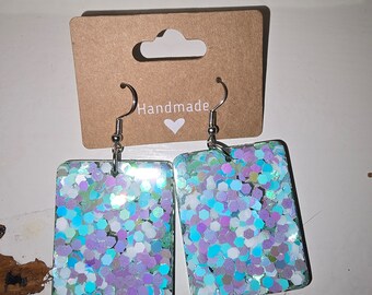 Glitter and Resin Earrings