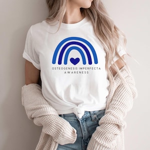 Osteogenesis Imperfecta Shirt, Osteogenesis Awareness Shirt, Genetic Disorder Tee, Rainbow Tee, Gift for Friend, Support Squad Tee