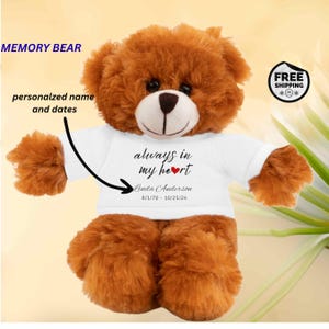 Personalized Memory Bear or Bunny: Custom Name Keepsake Plushie