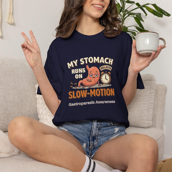Gastroparesis Shirt, Chronic Illness Tee, Funny Stomach Spoonie Shirt, Comfort Colors 1717