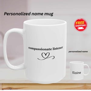 Personalized Counselor Mug: Compassionate Listener Gift