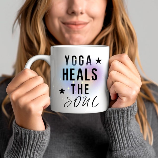 Inspirational Yoga Coffee Mug, Coffee Cup for Yoga Enthusiast, Yoga Instructor Gift, Gift for Him, Gift for Her