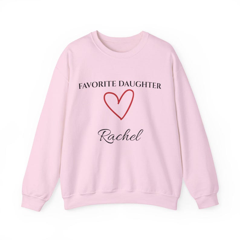 Favorite Daughter Sweatshirt, Custom Name Daughter Crewneck, Funny Gift from Mom or Dad imagen 5