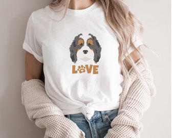 Bernedoodle TShirt, Bernadoodle Graphic Tee: Bella Canvas Cotton Blend, Soft & Lightweight