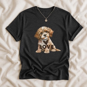 Cavapoo T-Shirt: Bella Canvas Tee, Dog Lover Gift
