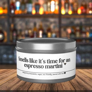 Espresso Martini Candle: Coffee Scented Coconut Soy Wax