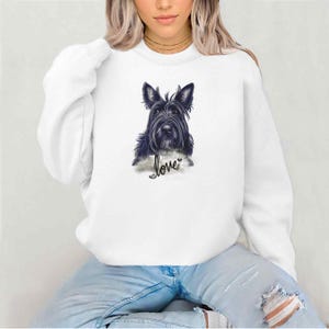 Scottish Terriers Sweatshirt, Scotty Dog Sweatshirt, Gildan Brand, Graphic Unisex Dog Sweatshirt, Gift for Dog Lovers, Free Shipping