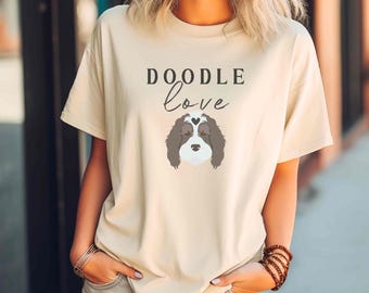 Doodle Mom Shirt, Comfort Colors Bernedoodle Tee, Dog Lover T-Shirt