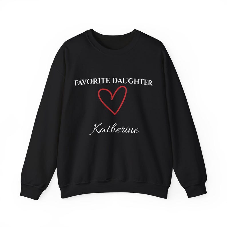 Favorite Daughter Sweatshirt, Custom Name Daughter Crewneck, Funny Gift from Mom or Dad imagen 7